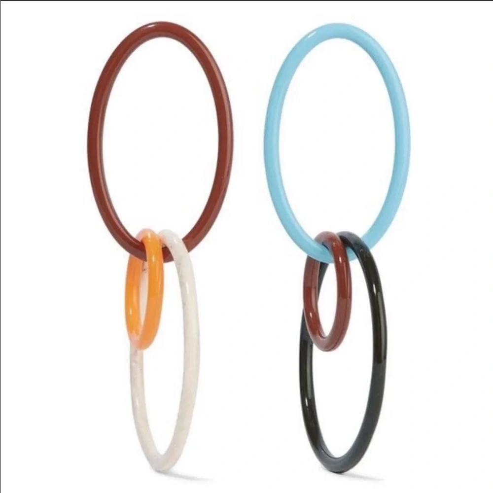 NWT ❤️Boutique - Multicolor Acrylic Link Statement Earrings - OS
